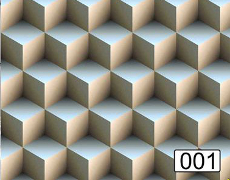 Профнастил с 3D-изображением кубы, артикул 001